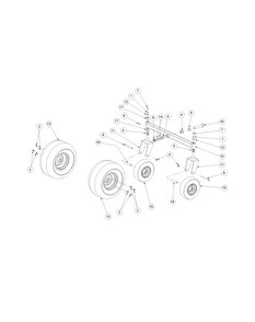 Front Caster And Tire Assembly 50 Diagram and Parts List for Z-FORCE50 17AF3AGP-17AF3AGP010 Cub Cadet Lawn Tractor
